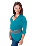 Nuroo Baby Bonding Pocket/Feeding Top and Hands Free Carrier (Large/X-Large, Teal) by Nuroo