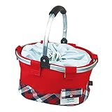 アットファースト 保冷バスケットS ブロックチェック レッド AF5900