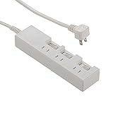 節電タップ　安全タップ　家庭用　 個別スイッチ付き　コンセント 電源タップ iPod、携帯電話、デジタルカメラ用　安全性　おしゃれ タップ 延長コード1m　3個口