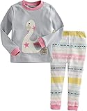 [Vaenait Baby]キッズ子供ベビー服綿100％ルームウェア長袖パジャマ寝間着上下セット Pink Swan S