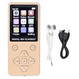 64GB MP3プレーヤー&MP4プレーヤー、 5.0付き音楽プレーヤー、1.8インチカラースクリーンHiFiポータブルデジタル音楽プレーヤー、スピーカー内蔵、最大128GBまで拡張可能 (金)
