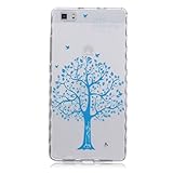Zeebox Huawei P8 Lite ケース カバー 高品質 TPU保護カバー 衝撃吸収 Huawei P8 Lite 用 超薄型 耐久性 落下防止 生涯補償付き (ブルー #3)