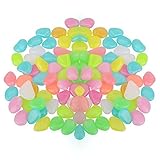 光る石 Olycism 蓄光石 夜光石 100個セット 水槽飾り 観賞 魚 ガラス DIY アクアリウム 暗闇で ガーデン飾り石 底砂 水族用品 ホーム 多色