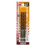 ナチ(NACHI) 六角軸鉄工ドリル3本組 4.5ミリ (金属・金工)