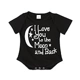 ESHOO 新生児　幼児　赤ちゃん　かわいい コットンロンパ ー Tシャツ ＆ パンツ 上下2点セット