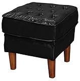 ソファ 【ラグジュアリー ソファ】 バイキャスト PVC 素材 ラヴソファ 合成皮革 Sバネ ウレタン 2P スツール (ブラック, スツール)