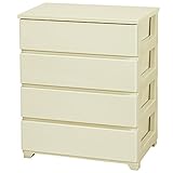 ジェイ・イー・ジェイ カラースタイルチェストワイド 4段 アイボリー JEJ カラ-チエストワイド4ダンIV 返品種別A