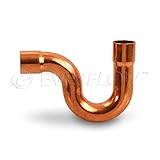 Everflow Supplies ccsl0012 1 / 2 "呼びサイズPトラップ吸引Line with 2つ銅汗Ends for Use with 5 / 8 " OD銅パイプ 0.75 In
