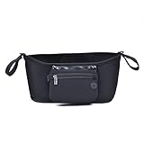 oenbopo ベビーカー用バッグ リンク ボトル ホルダー 多機能小物入れ 取り外し可能ポーチ付き イヤホンの穴付き 飲み物やお財布や携帯電話やカメラなど ジッパーポケットストローラーオーガナイザー