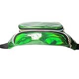 イエススポーツ　ホログラム　ウエストバッグ　ジュエリーポーチ　小銭　小物入れ　収納　全5色 (グリーン)