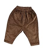 Plus Nao(プラスナオ) コーデュロイパンツ キッズパンツ ロングパンツ 長ズボン ボトムス あったかぬくぬく裏起毛タイプもあり 子供服 こど ブラウン 90cm