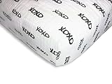 SwaddleDesigns Cotton Muslin Crib Sheet Black XOXO [並行輸入品]