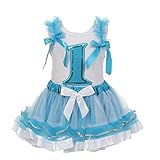 Little Girlsホワイトブルー誕生日数シャツ2 pcチュチュスカートセット12 M - 5 カラー: ブルー