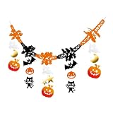 バリューキャットハロウィンガーランド 1本 幅20×高さ55×長さ180cm 秋の装飾 イベント 天井 吊り下げ 飾り 店舗・自宅兼用 ディスプレイ