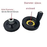 ハンドホイール ハンドホイール回転ねじ用のハンドル穴 内径6mm/8mm/10mm/12mm 外径63mm/80mm (内径10mm, 外径80mm)