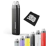 【Lite】aspire Minican Lite アスパイア ミニカン ライトポッドキット |1200mAh 大容量バッテリー| Type-C充電 |オートドロー対応 |コイル交換式or一体型|調整可能エアフロー|FlavorKitchenオリジナルミニポーチ| VAPE 電子タバコ スターターキット (Solid Black)