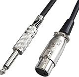 F-Factory マイクケーブル 6.3mm モノラル標準プラグ(オス)-XLR/キャノンプラグ(メス)ケーブル XLRケーブル 3m C-080-3m