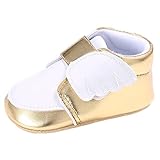 Baby Boys Soft Sole Wing PU Infant prewalker Toddler Sneakers Shoes Gold 6 - 12 months [並行輸入品]