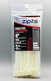 Cambridge ZipIts 100 pcs- 8 " 75ポンド引張強度、標準Dutyナイロンケーブルタイ、ナチュラル