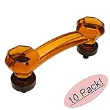 Cosmas 6397orb-a Oil Rubbed Bronze with AmberガラスキャビネットカップPull – 3 "穴中心 – 10パック
