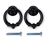 Beito 2個 取っ手 取手 ドア取っ手 ハンドル ドアハンドル ノブ ドアノブ 引き出しつまみ 引き出し部品 手すり ネジ付き ドレッサー/タンス/キャビネット/食器棚 アンティーク取っ手 ブラッ