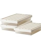 Fits フィッツケース 収納ケース まとめ買い3個セット 押入れ用 スリムボックス74 カプチーノ