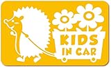 imoninn KIDS in car ステッカー　【マグネットタイプ】　No.62　花屋のハリさん　（黄色）