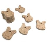 Kissteether 10pcs 手作りの木製のオーガニック安全なベビーおしゃぶりマシマロペンダントオーガニックナチュラルブナ木製玩具ハンドカット動物DIY赤ちゃんのおしゃぶりの看護アクセサリー (