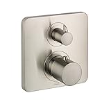 AXOR 34705821 Citterio M Thermostatic Trim with Volume Control, Brushed Nickel [並行輸入品]