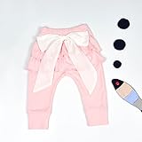 サクララ(Sakulala) ベビー服 パンツ キッズ レギンス 子供 フリル リポン付き スパッツ ぽかぽか暖かい 子供服 女の子 ガールズ ロング ズボン