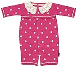 アンナニコラ ジャガード水玉 カバーオール 70cm ピンク AN50 日本製