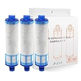 BBANGD JF-21-T 交換用浄水器カートリッジ 3個入り オールインワン塩素除去カートリッジ