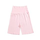DWSIOOW　キッズ　ベビー服　メッシュパンツ　腹巻き付きパンツ　夏のベビー肌着　綿100%　ハーフパンツ　シンプル　カジュアル　男の子　女の子　スパッツ　ショートパンツ　通園 通学 ルームウェア　