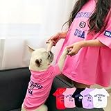 Polaristure 犬 Tシャツ 小型犬 服 犬服 中型犬 犬夏服 ペアルック お揃いコーデ (ピンク, 飼い主様用（フリーサイズ）)