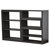 天然木 伸縮 ラック シェルフ カウンター下収納 幅119cm ダークブラウン LS-912DB