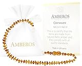 Amber Teething Necklace for Babies (Unisex) - Anti Flammatory, Drooling & Teething Pain Reduce Prope
