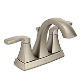 Moen 6901BN Voss Two-Handle High Arc Bathroom Faucet, Brushed Nickel [並行輸入品]