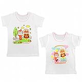 (バンダイ)BANDAI アンパンマン シャツ 半袖 2枚組 ピンク-ホワイト 95