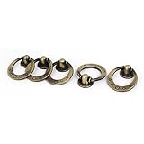 uxcell プルハンドル 引き出しハンドル リングプル ビンテージスタイル 金属 シングルホール 5個入り