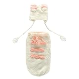 Zhhlinyuan Newborn Baby Photography Sleeping Bag Crochet Knitting Sack+Hat Suits Infant Baby Costume
