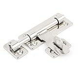 uxcell ドアバレルボルト　ストロング掛金　クラスプ　ステンレス鋼　10cm長　キャビネット　安全　パッドロック