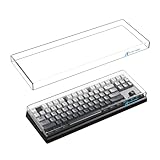 ATTACK SHARK キーボードカバー 保護カバー アクリル 防塵 透明 87キーキーボード対応 ゲーミングキーボードに適用 透明 クリア 高温圧力の曲げ技術 猫対策 収纳ケース(透明色）