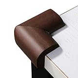 [Jiyaru] 8個セット コーナークッション超弾力 コーナーパッド厚手 けが防止 ベビーガード ブラウン