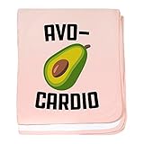 CafePress – avo-cardioアボカド絵文字 – スーパーソフトベビー毛布、新生児おくるみ ピンク 00748573646832E