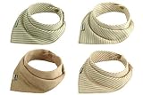CTDream 4 Piece Soft Baby Bibs,Natural Color Cotton by CTDream