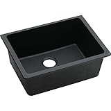エルケイグルメ25-inch by 18 – 1 / 2インチe-granite single-bowlアンダーマウントキッチンシンク Single-Bowl ELGU2522BK0 1