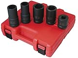Sunex 5685 1-Inch Drive SAE and Metric Wheel Service Impact Socket Set, 5 piece [並行輸入品]