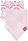 Hudson Baby Bandana Bib with TeeTher, Pink Ikat, 2 Count by Hudson Baby