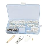 uxcell　フック　額縁ネイル　写真フレーム用ハンガー　痕残さず　プラスチック　メタル　ホワイト　18個入り　絵画写真ハンギング