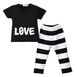 Junda 赤ちゃん 服 半袖 Tシャツ ＆ パンツ セット 英字 ベビー 服 プレゼント